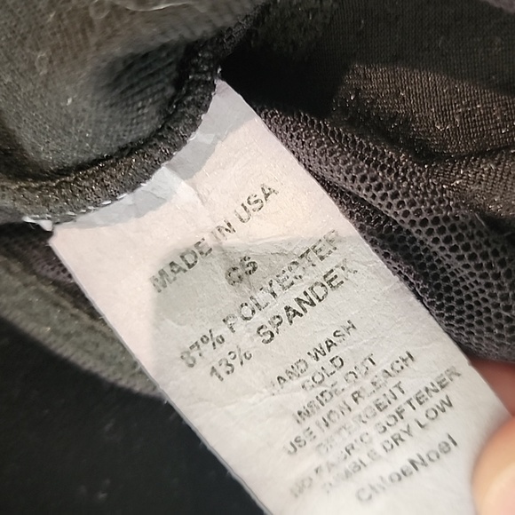 Chloe Noel DLV04 Figure Skating Velvet Double Layer Mesh Dress (Black) - size CS - Picture 6 of 6